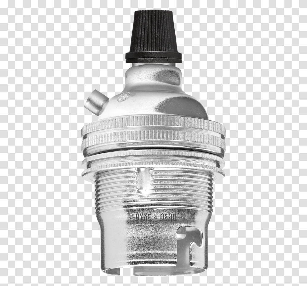 Chrome Bayonet Grip Bulb Holder Irrigation Sprinkler, Jar, Bottle, Bowl, Vase Transparent Png