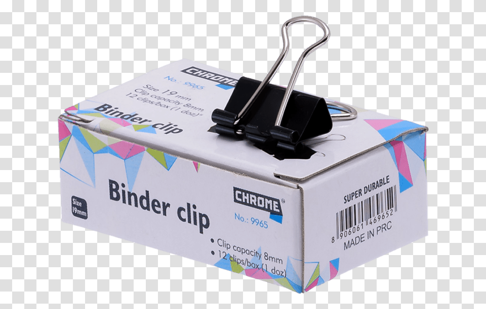 Chrome Binder Clips, Box, Cardboard, Carton, Weapon Transparent Png