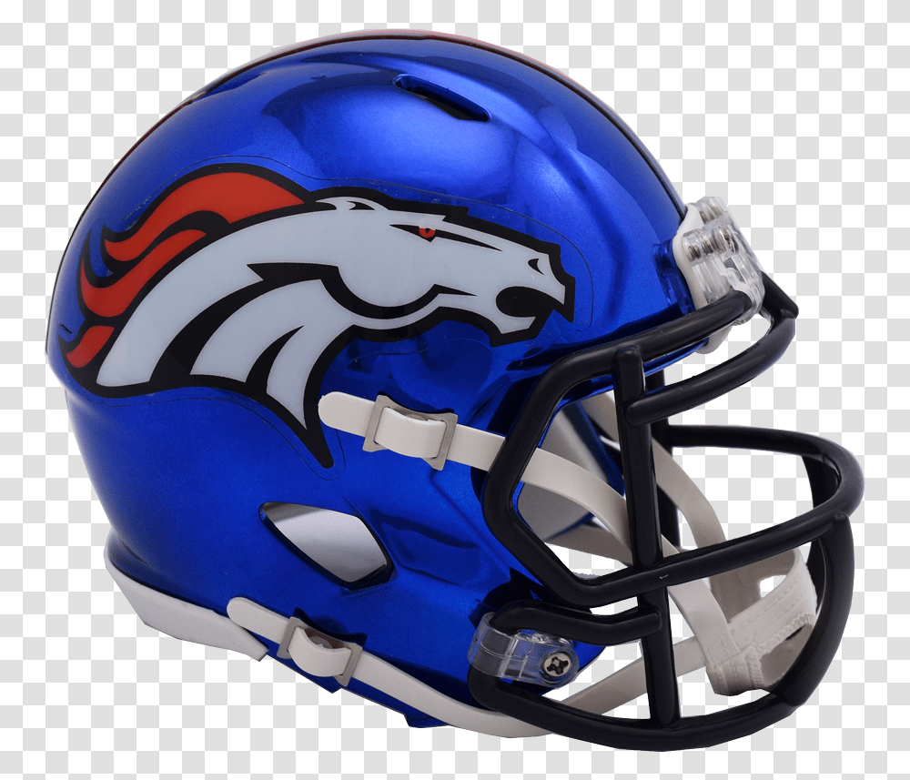 Chrome Broncos Mini Helmet, Apparel, Crash Helmet, Team Sport Transparent Png