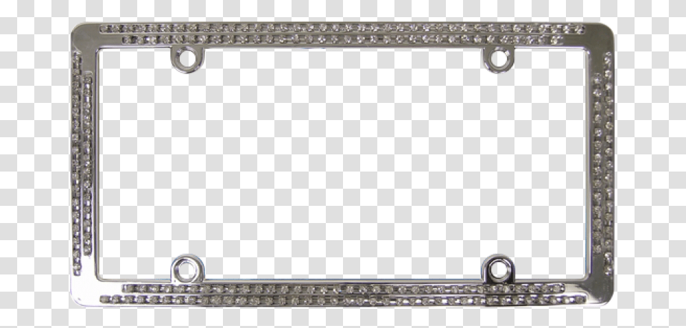 Chrome Coated Metal With Double Row White Diamonds, Screen, Electronics, Interior Design, Indoors Transparent Png