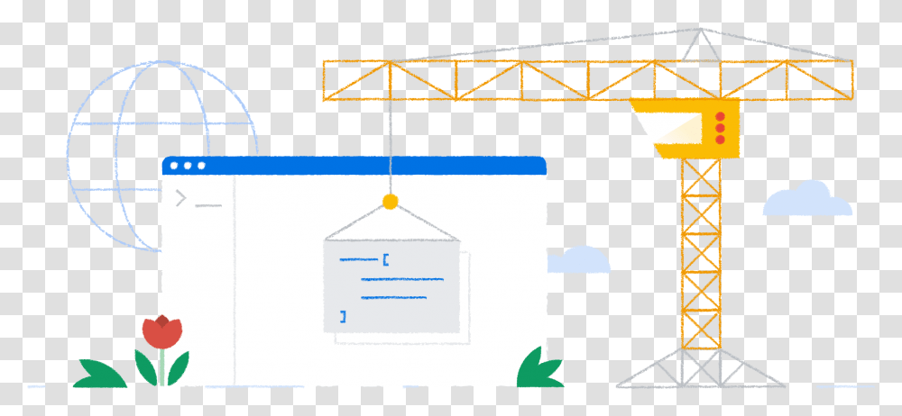 Chrome Developers Vertical, Text, Construction Crane Transparent Png