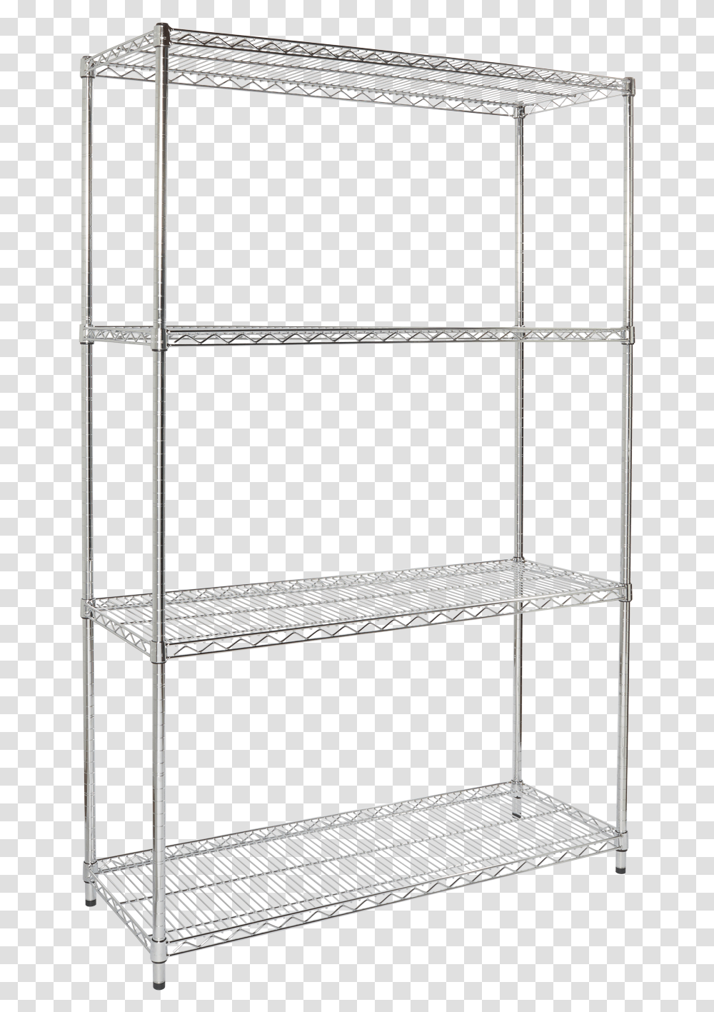 Chrome Industrial Post Shelving Shelf, Stand, Shop, Drying Rack Transparent Png