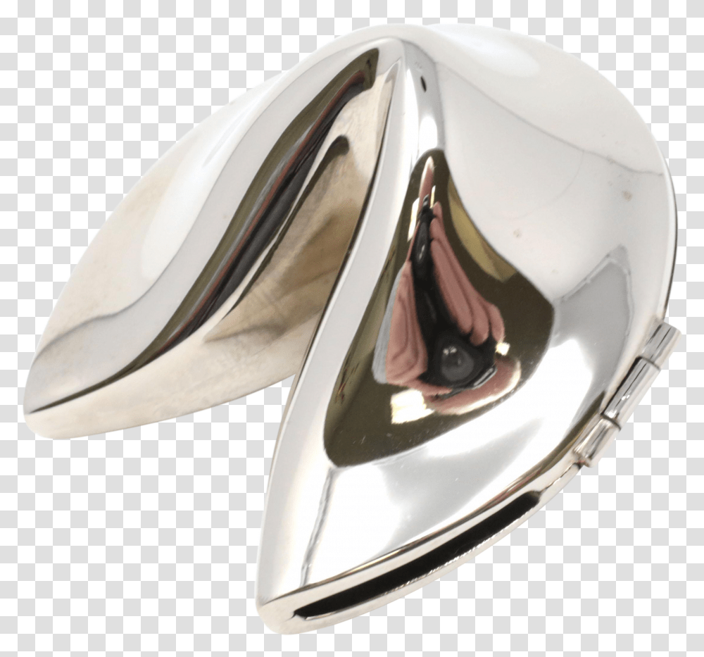 Chrome Metal Fortune Cookie Box Titanium Ring, Helmet, Clothing, Apparel, Appliance Transparent Png