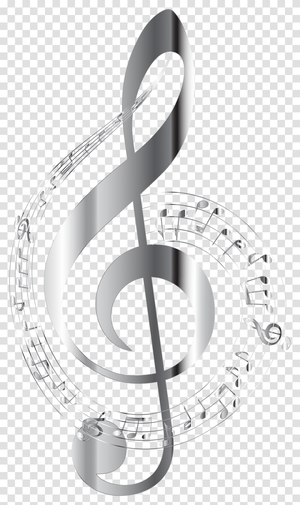 Chrome Musical Notes Typography No Background Clip Background Clear Background Music Notes, Emblem, Sundial Transparent Png