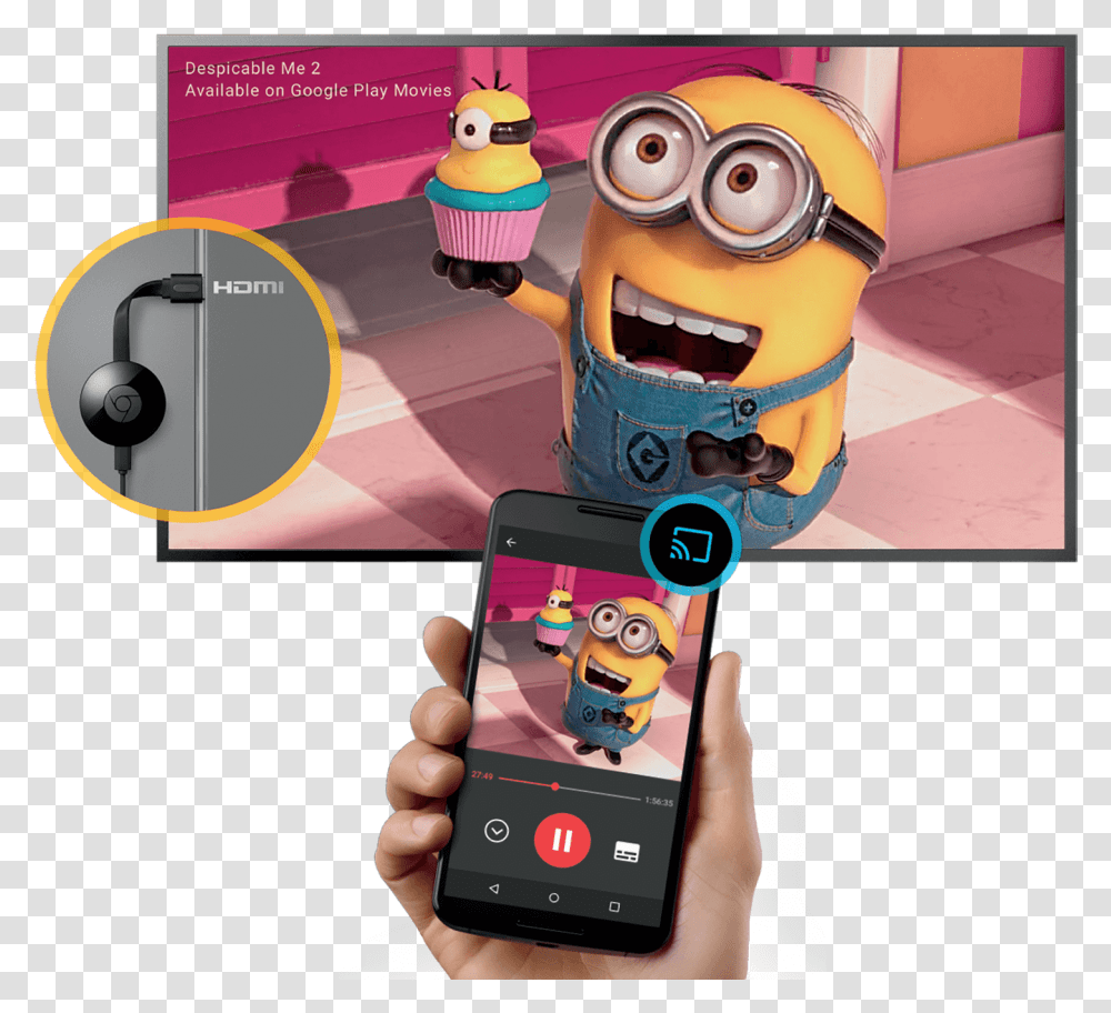 Chromecast Streaming, Person, Electronics, Mobile Phone, Toy Transparent Png