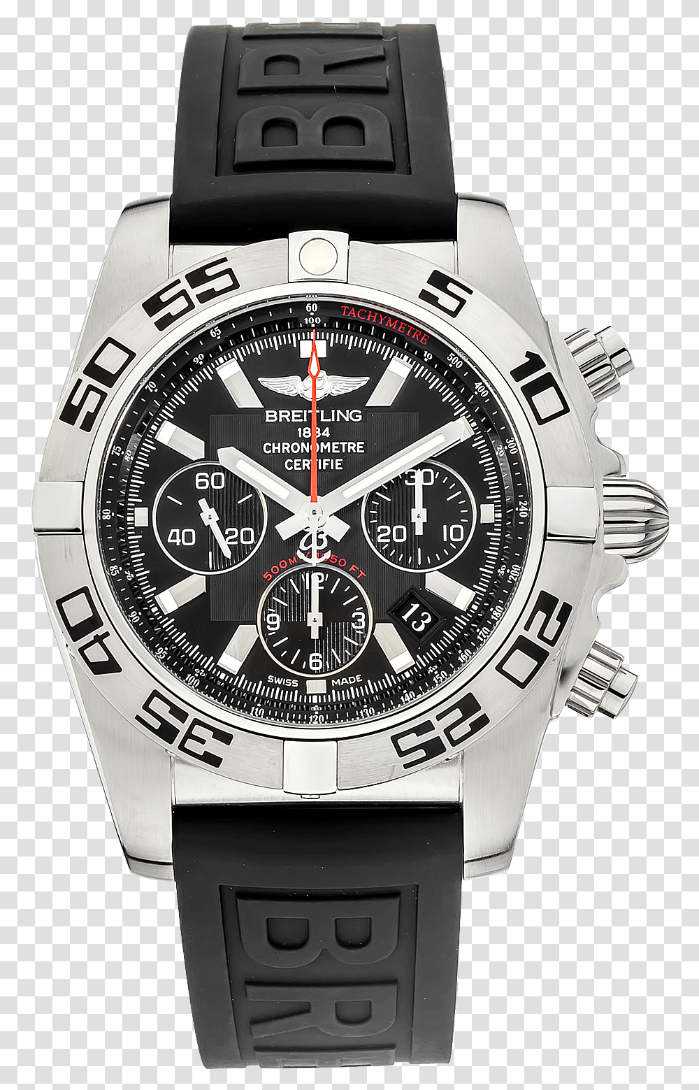 Chronomat 44 Flying Fish Stainless Steel Automatic Breitling Flying Fish, Wristwatch Transparent Png