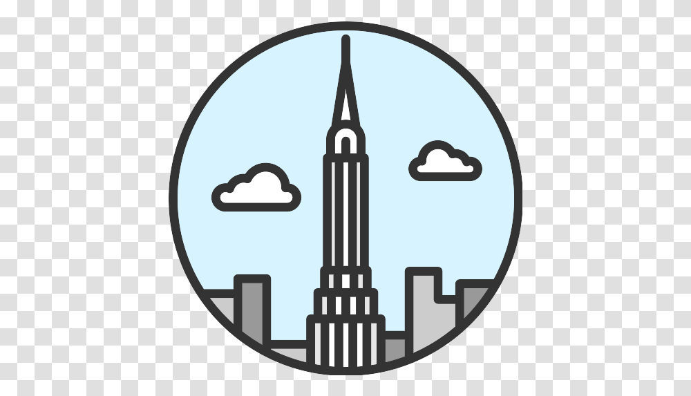 Chrysler Building New York Icon 2 Repo Free New York Icon, Symbol, Stencil, Vehicle, Transportation Transparent Png