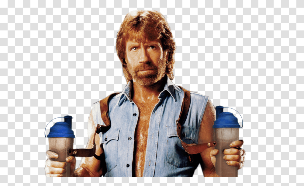 Chuck Chuck Norris Drinking Coffee, Person, Human, Apparel Transparent Png