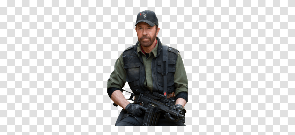 Chuck Norris, Celebrity, Gun, Weapon, Person Transparent Png