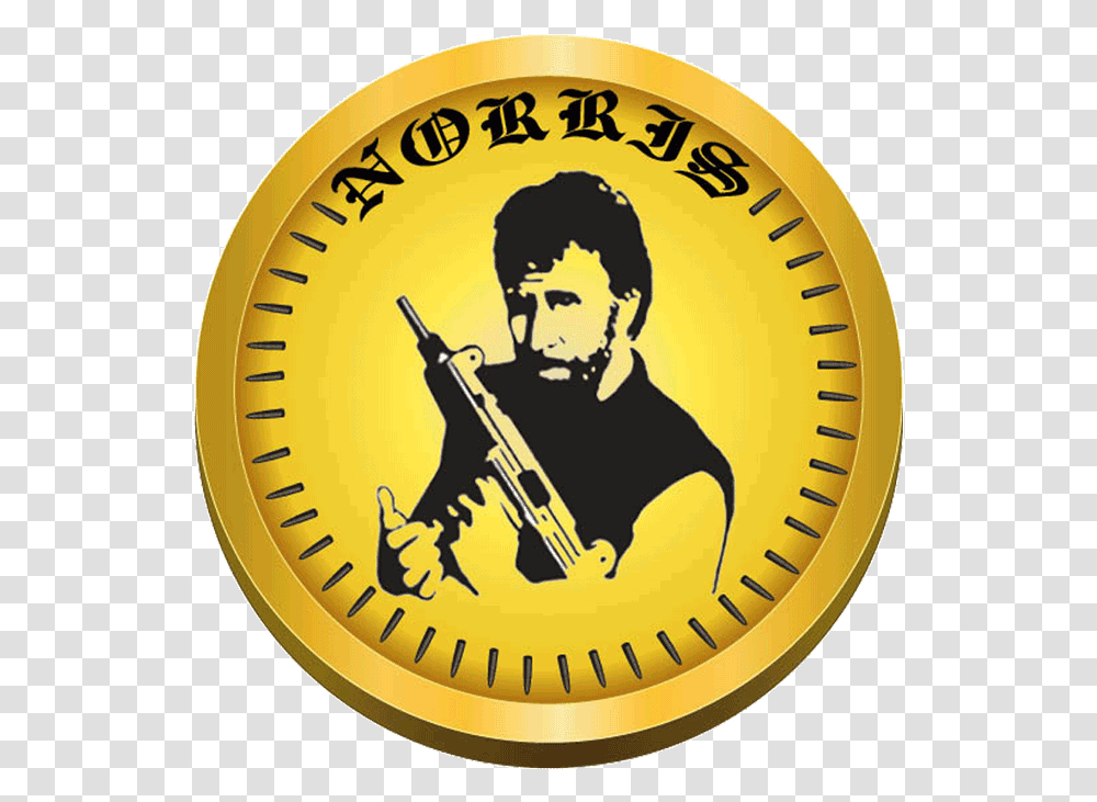 Chuck Norris Coin, Logo, Person, Badge Transparent Png