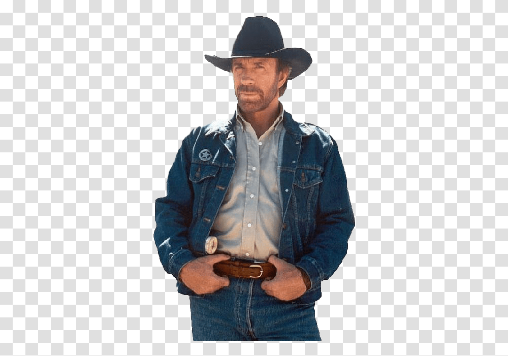 Chuck Norris Cowboy Image, Apparel, Pants, Person Transparent Png