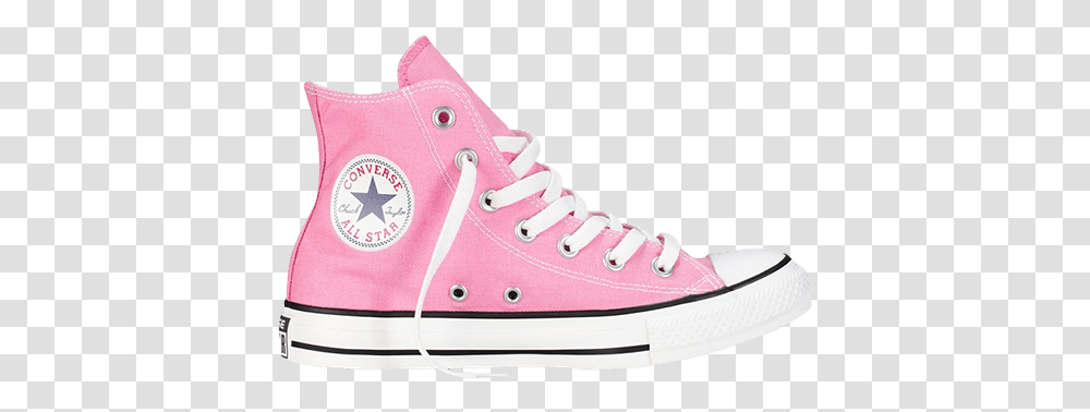 Chuck Taylor All Star Hi Pink Hot Pink Converse High Tops, Shoe, Footwear, Clothing, Apparel Transparent Png