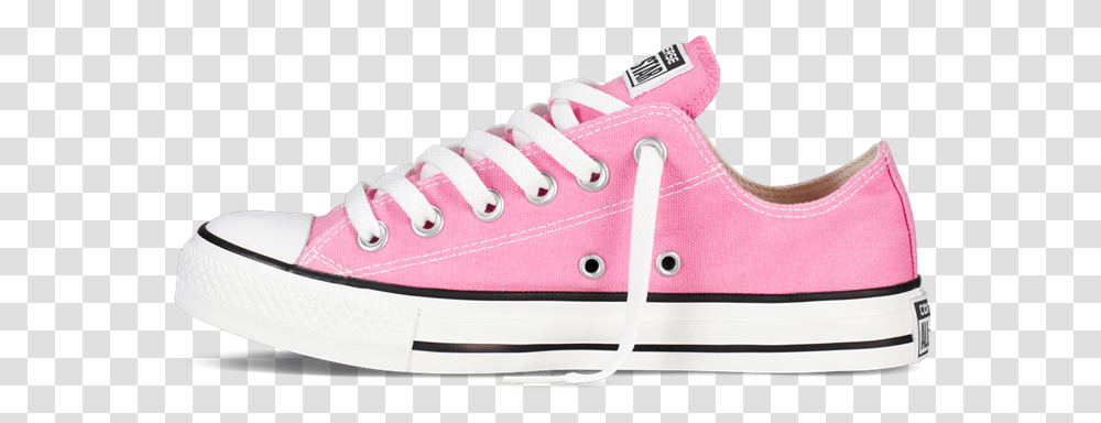 Chuck Taylor Classic Pink Low Shoes, Footwear, Apparel, Sneaker Transparent Png
