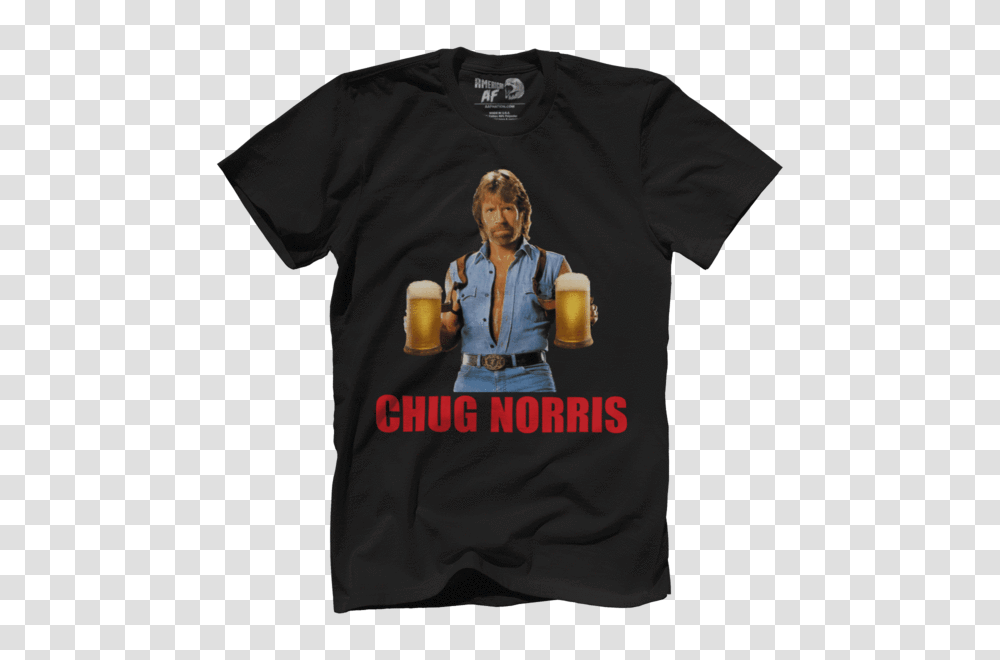 Chug Norris American Af, Apparel, T-Shirt, Person Transparent Png