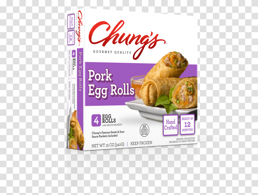 Chungs Pork Egg Rolls, Croissant, Food, Flyer, Poster Transparent Png