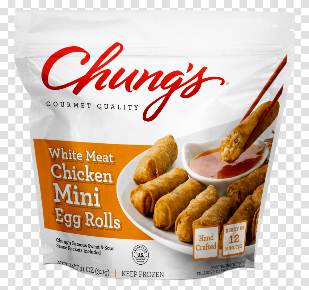 Chungs Pork Egg Rolls, Food, Fried Chicken, Nuggets, Hot Dog Transparent Png