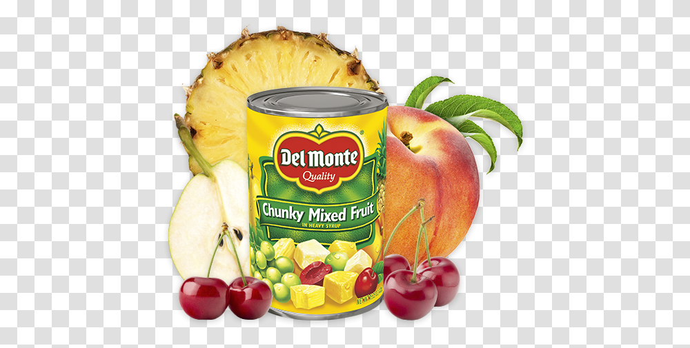 Chunky Mixed Fruit Del Monte Cocktail Fruit 100 Calories, Plant, Food, Tin, Can Transparent Png