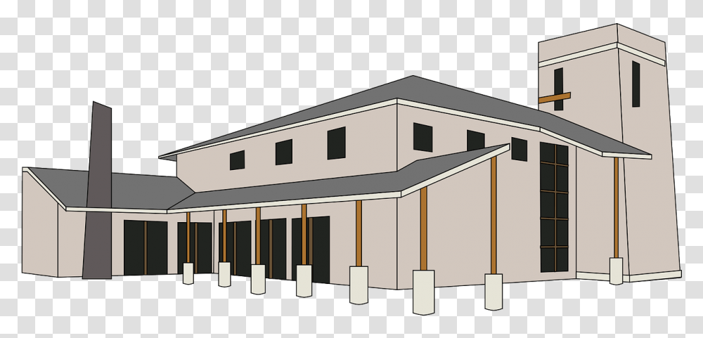 Church Building Clip Art, Housing, Villa, House, Architecture Transparent Png