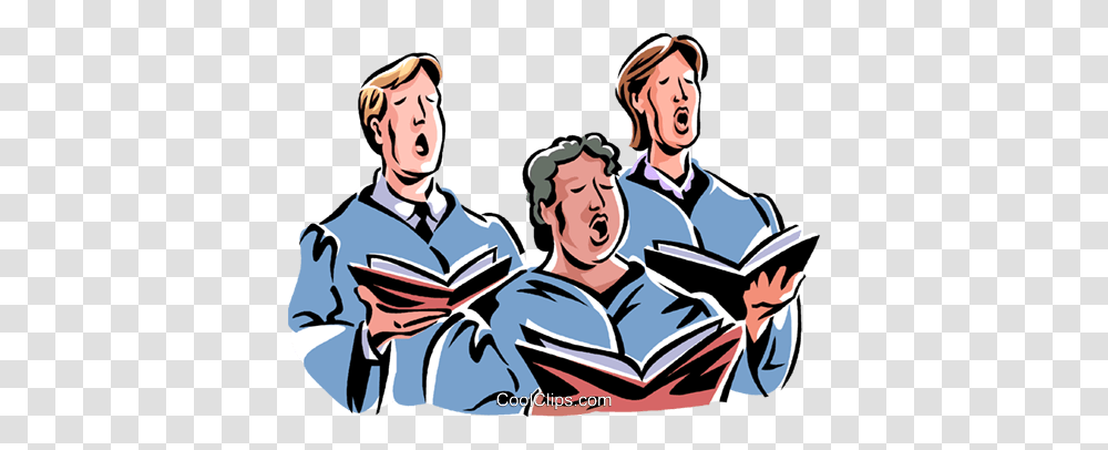 Church Choir Royalty Free Vector Clip Art Illustration, Reading, Person, Human, People Transparent Png