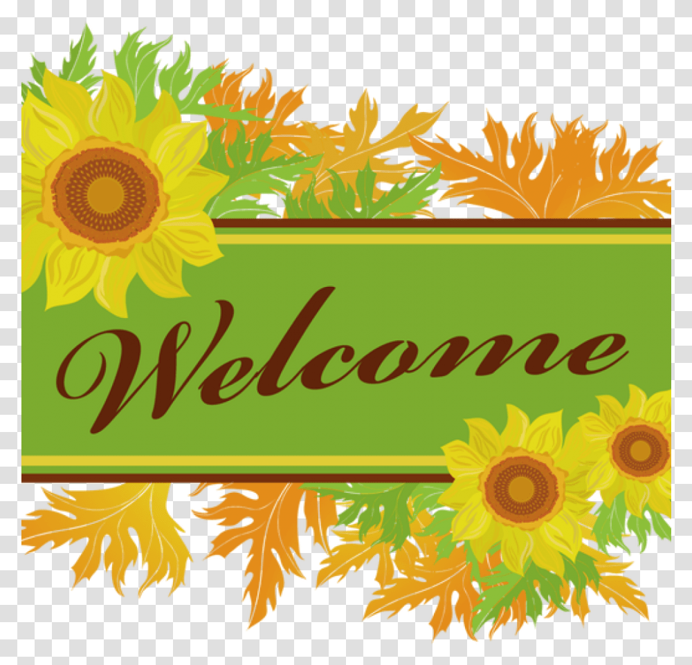 Church Clipart Fall Welcome Clipart, Sunflower, Plant, Blossom, Poster Transparent Png