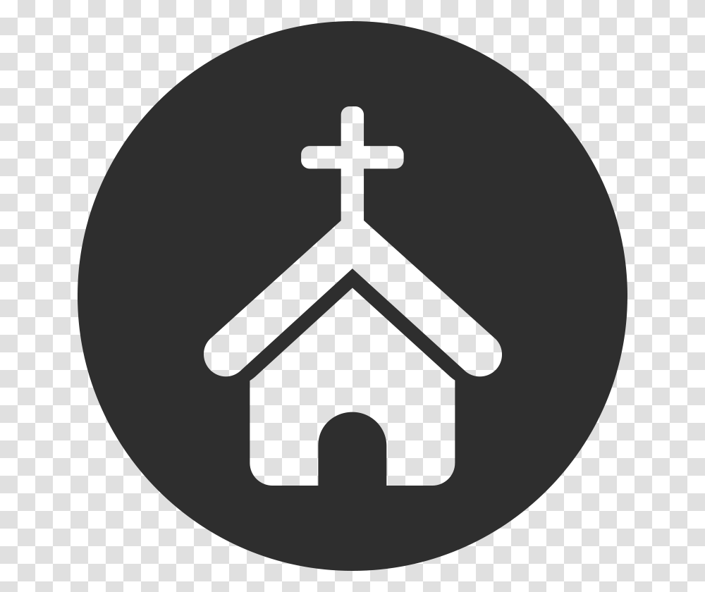 Church Icon Church Icon White, Recycling Symbol, Label Transparent Png