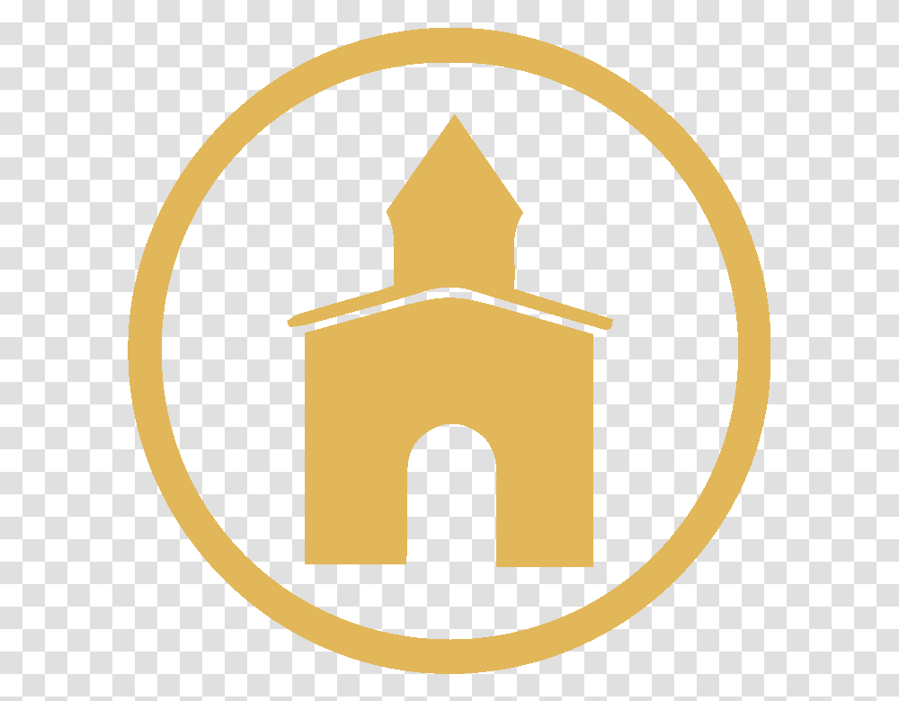 Church Icon Yellow, Logo, Trademark, Emblem Transparent Png