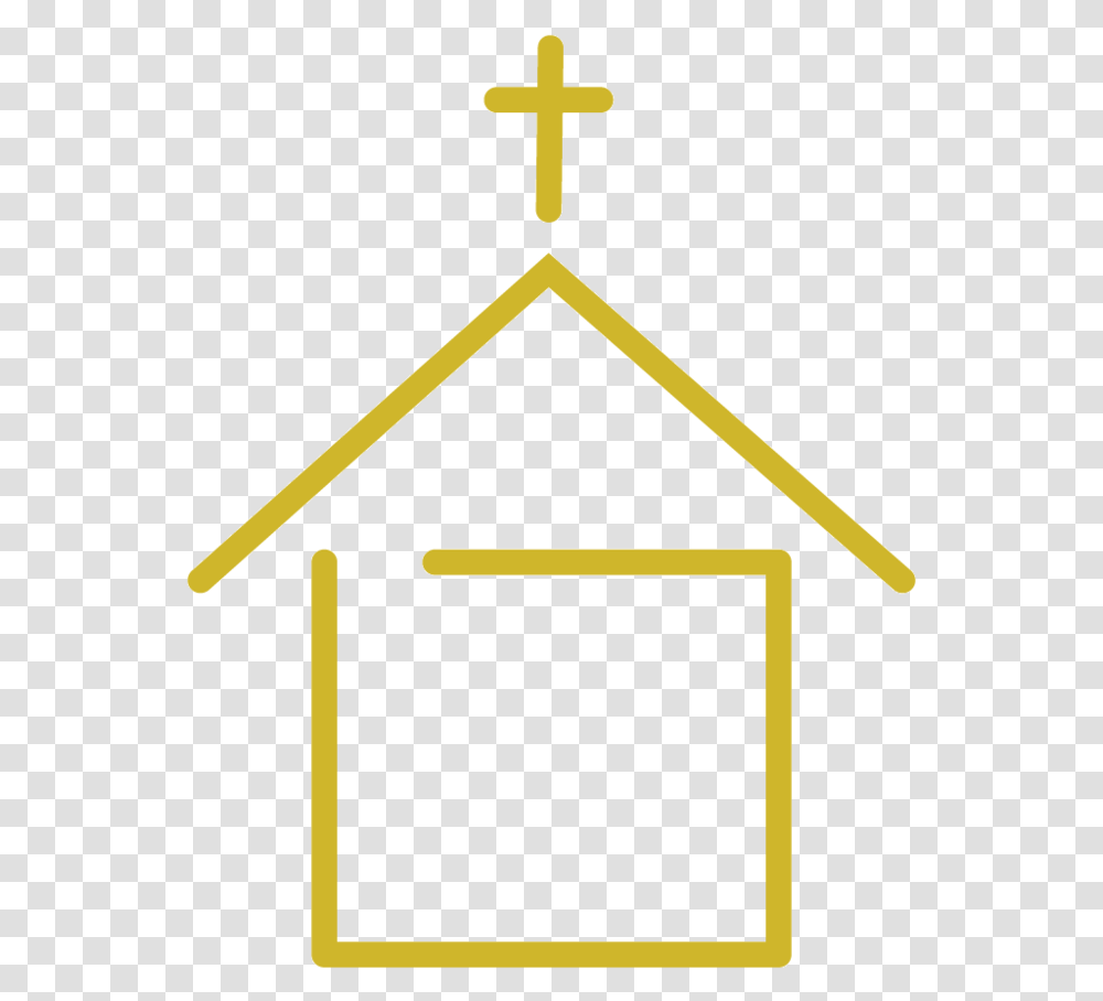 Church Leadership Icon Gold Cross, Hanger, Triangle Transparent Png