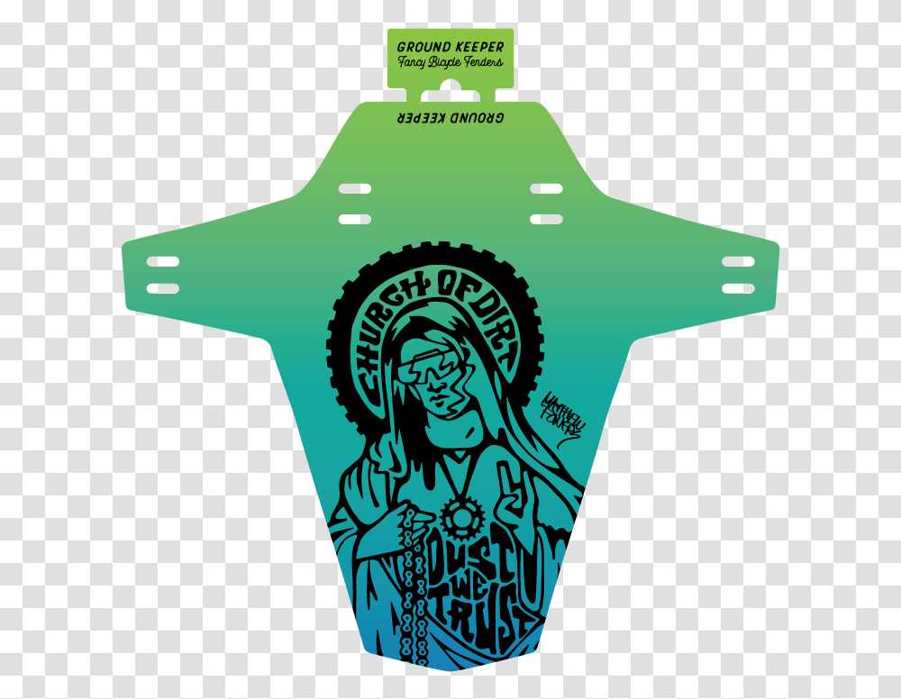 Church Of Dirt Mountain Bike Fender La Croix Mudguard, Logo, Trademark Transparent Png