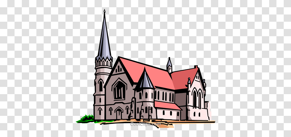 Church Royalty Free Vector Clip Art Illustration, Spire, Tower, Architecture, Building Transparent Png