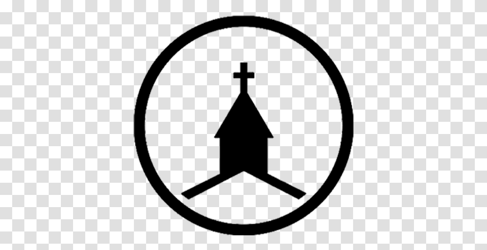 Church Silhouette Circle, Star Symbol, Logo, Trademark Transparent Png