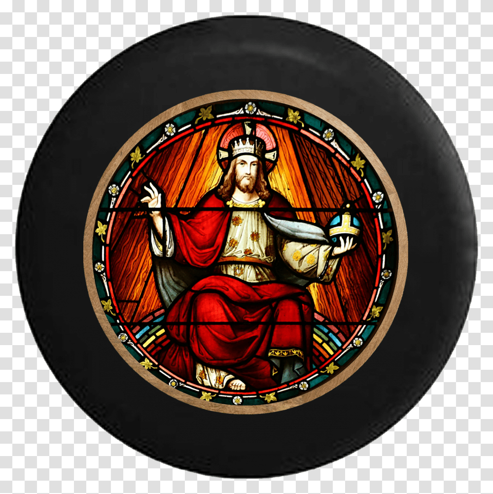 Church Window Saint King John Bible God Stained Glass, Person, Human, Tire Transparent Png