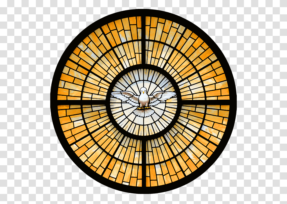 Church Windows Circle, Stained Glass, Lamp, Clock Tower Transparent Png