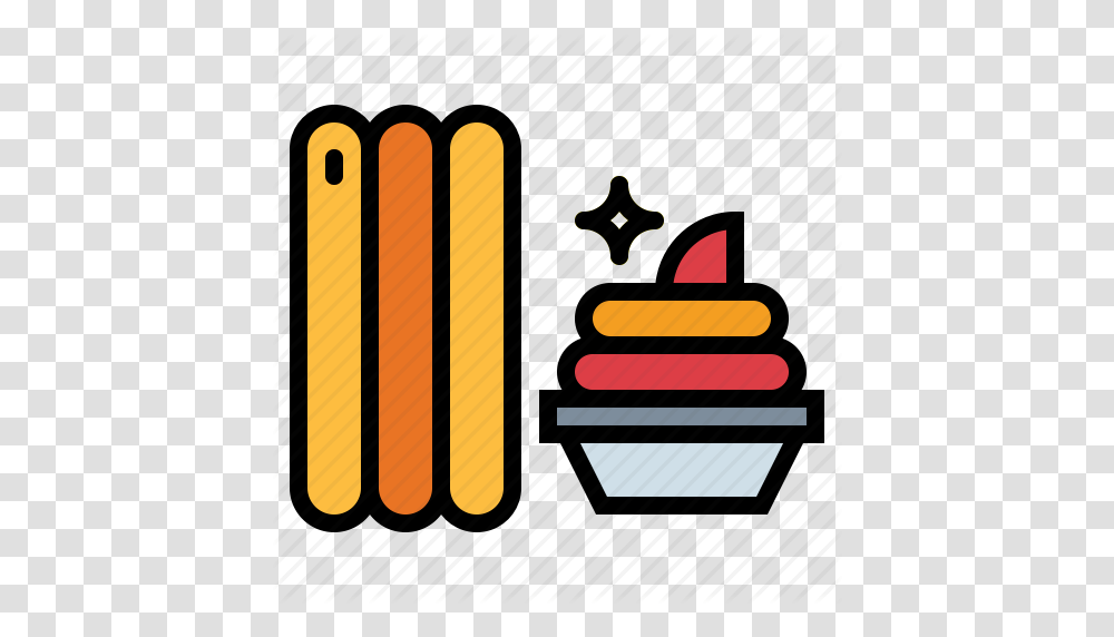 Churros Spanish Icon, Label, Crayon, Food Transparent Png