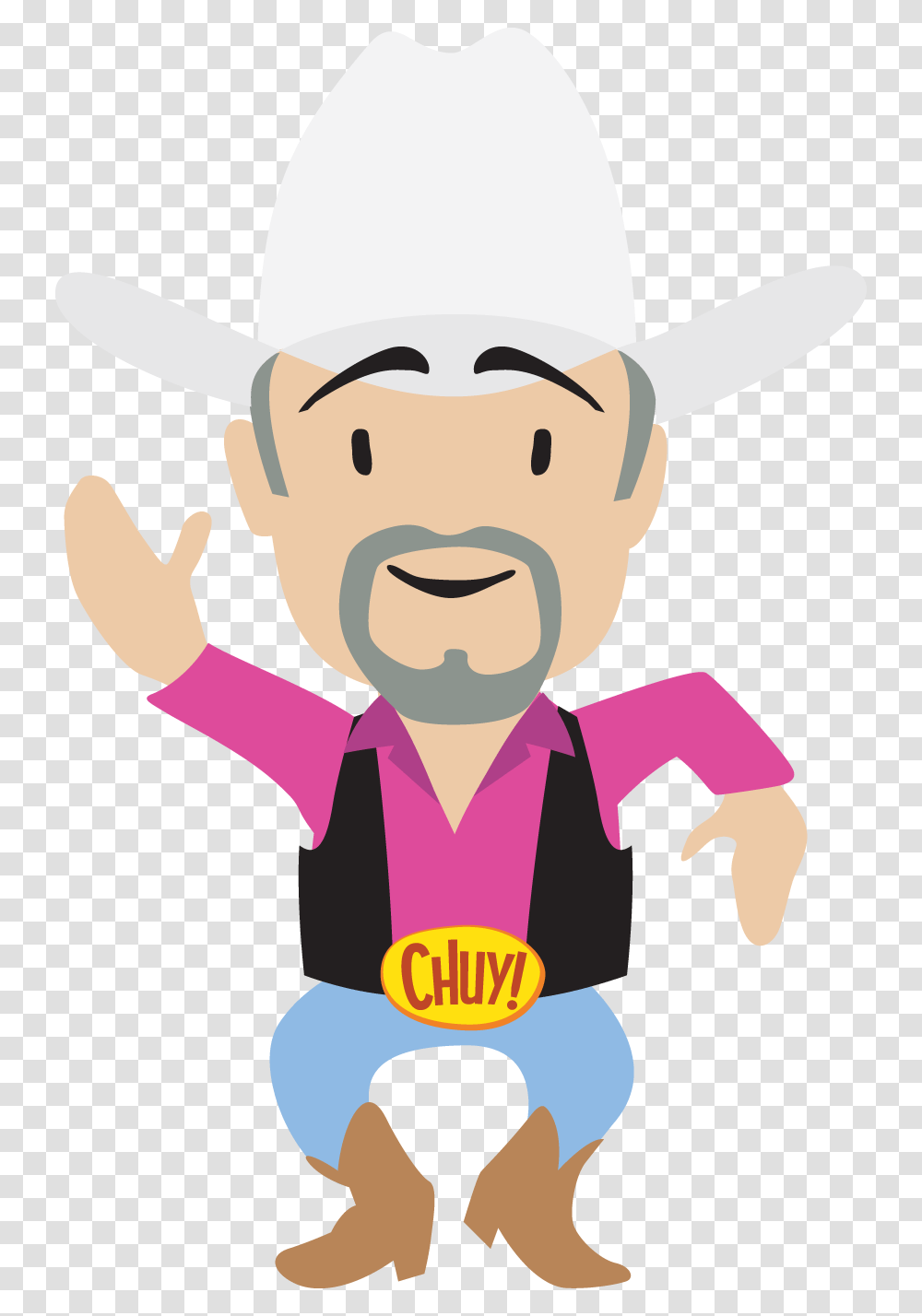 Chuy Pink Shirt And White Hat Shirt, Chef Transparent Png