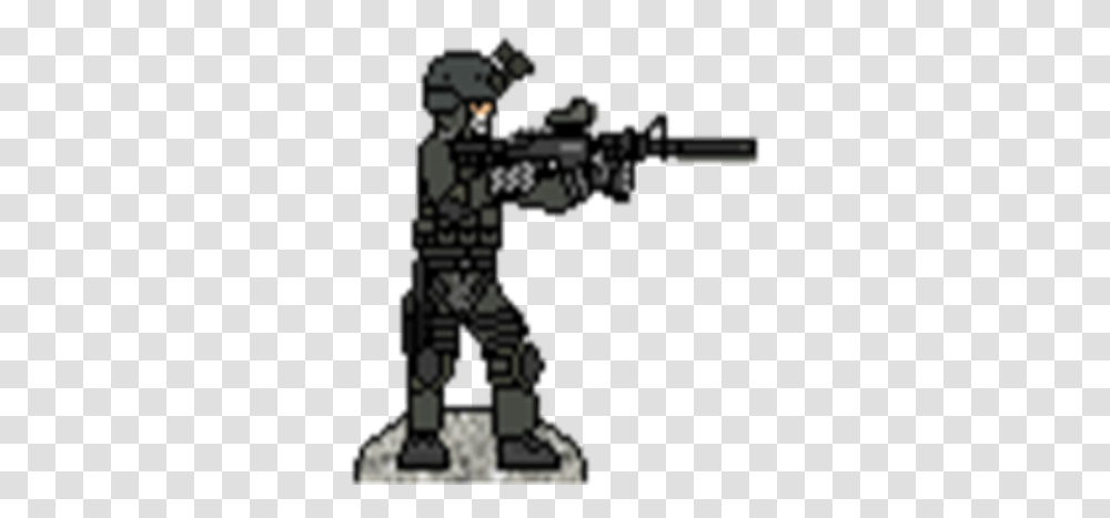 Cia Sad Operative With M4 Sopmod Roblox Assault Rifle, Cross, Symbol, Soldier, Military Uniform Transparent Png