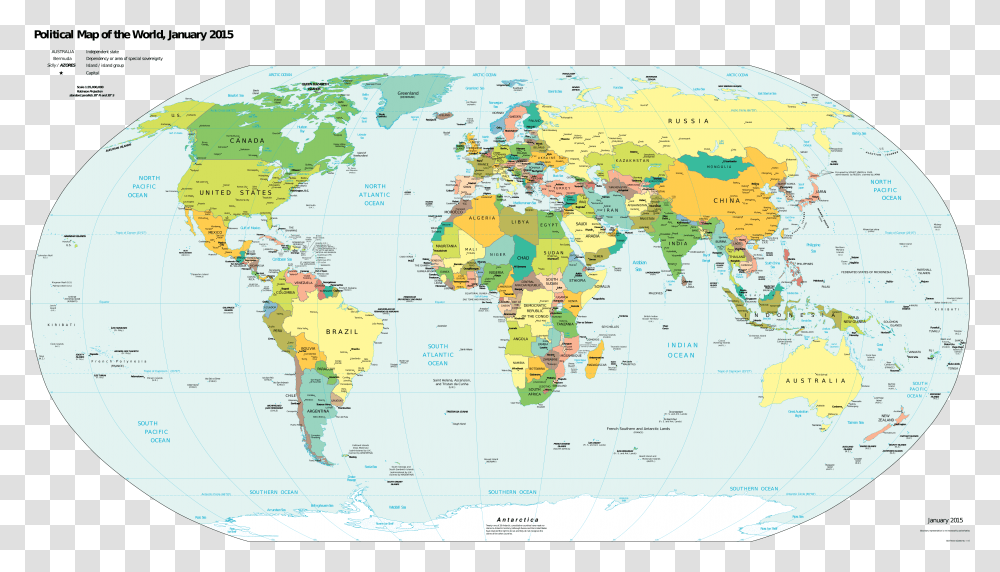 Cia Worldfactbook Political World World Map 2019 Countries, Plot, Diagram, Atlas, Plan Transparent Png