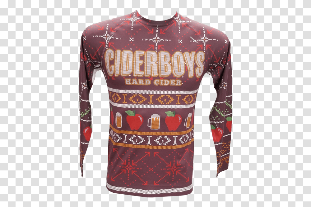 Ciderboys Ugly Sweater Long Sleeve Featured Product Long Sleeved T Shirt, Apparel, Jersey, Pattern Transparent Png