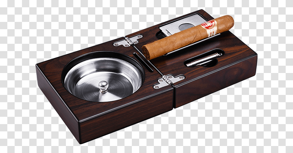 Cigar Ashtray Suit Portable Cut Drill Holde Creative For Car Cigars, Gun, Weapon, Weaponry, Cooktop Transparent Png