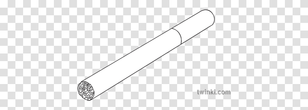 Cigarette Black And White Illustration Twinkl Line Art, Photography, Smoking, Smoke, Pencil Transparent Png