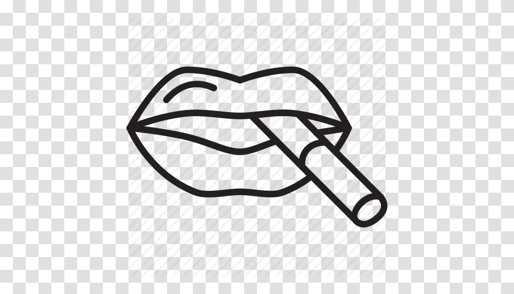 Cigarette Lips Mouth Smoking Icon, Apparel, Hat Transparent Png