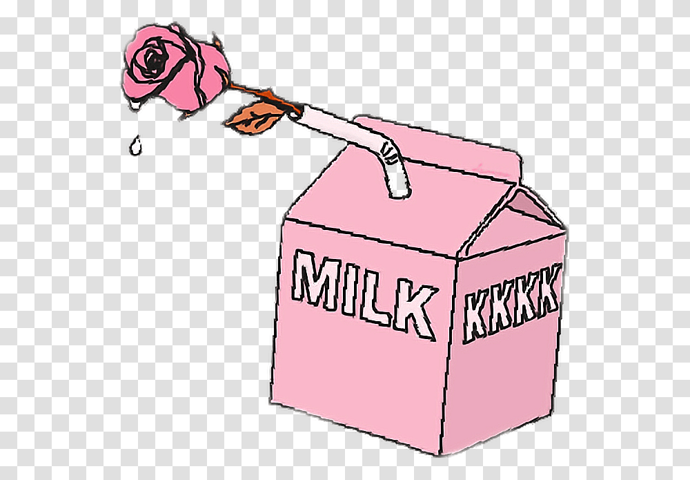 Cigarette Milk Rose Cigarette Pinkfreetoedit Aesthetic Wallpaper Drawing, Person, Vehicle, Transportation, Box Transparent Png