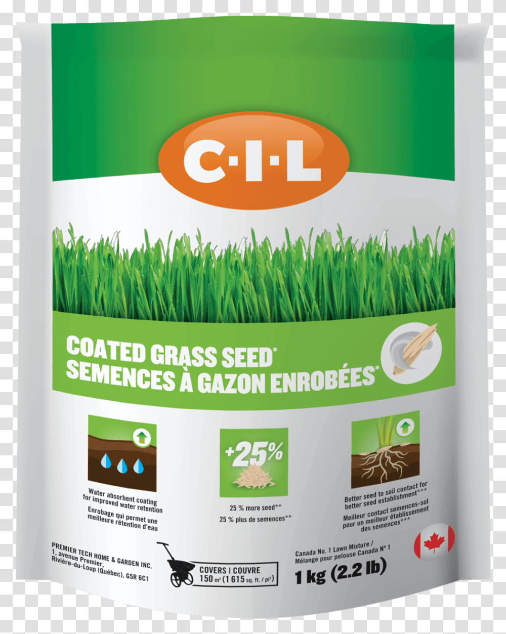 Cil Coated Grass Seed 1kg Cil Grass Seed, Plant, Tin, Aluminium, Can Transparent Png