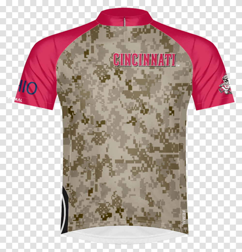 Cincinnati Reds Men's Sport Cut Cycling Jersey Polo Shirt, Apparel, Military, Military Uniform Transparent Png