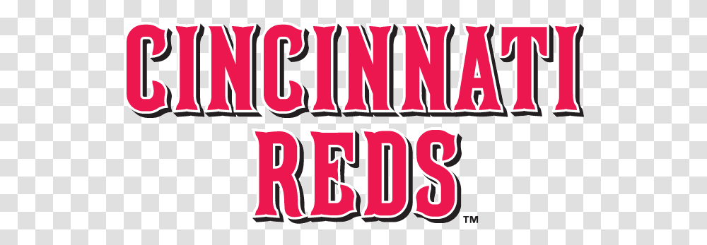 Cincinnati Reds Wordmark Logo Reds Baseball, Text, Label, Alphabet, Meal Transparent Png