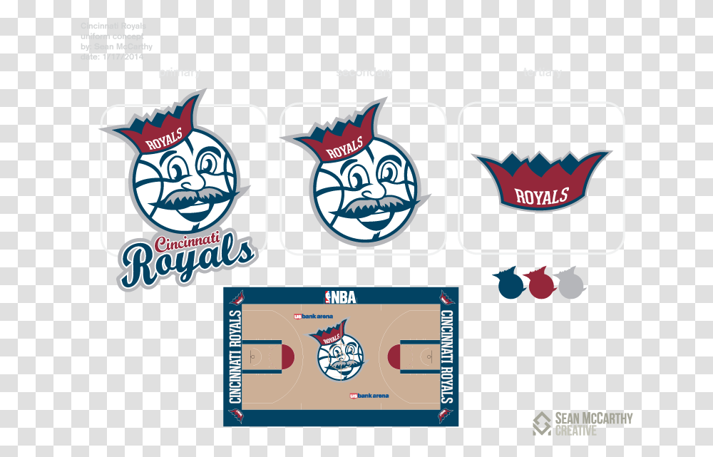 Cincinnati Royals Basketball Logo Download Cincinnati Royals Logo, Label, Crowd Transparent Png