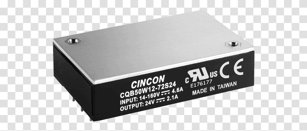 Cincon Cqb50w12 Computer Component, Adapter, Box, Electronics Transparent Png
