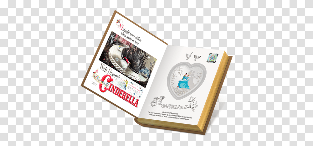 Cinderella 70th Anniversary 1oz Silver Coin Silver Coin, Book, Poster, Advertisement, Flyer Transparent Png