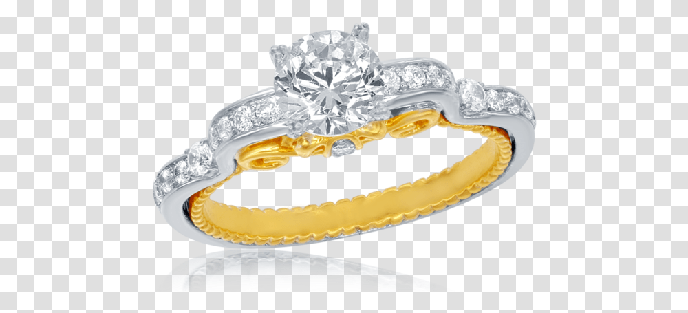 Cinderella Carriage Bridal Ring In 14k Yellow Gold 100 Cttw Cincin Elsa Cincin Anna, Accessories, Accessory, Jewelry, Diamond Transparent Png
