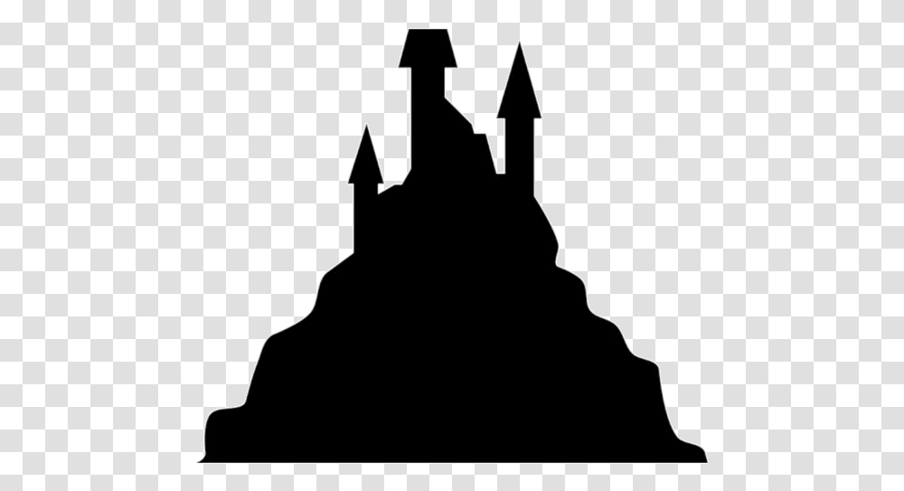 Cinderella Castle Disney Palace Clipart Silhouette Spooky Castle Silhouette, Tree, Plant Transparent Png