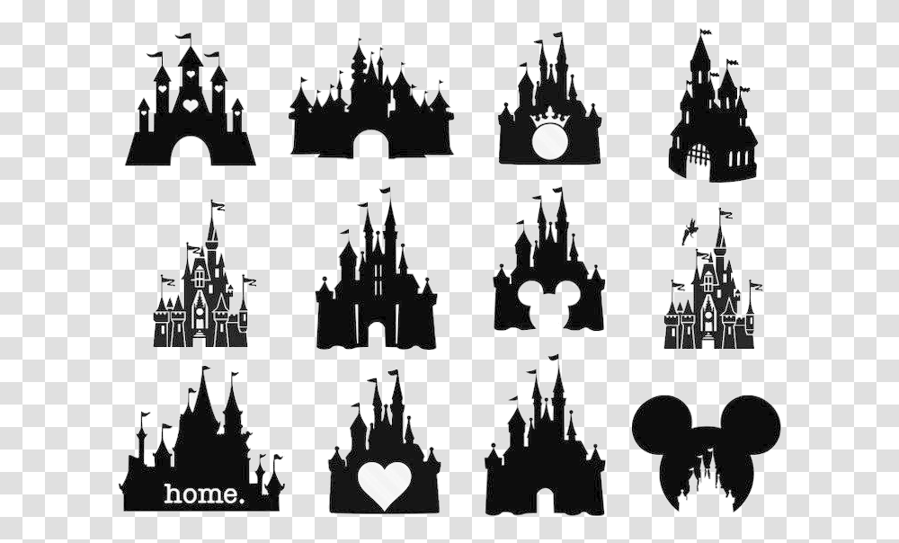 Cinderella Castle Huge Collection Of Clipart Disney Disney Cinderella Castle Silhouette, Architecture, Building, Stencil Transparent Png